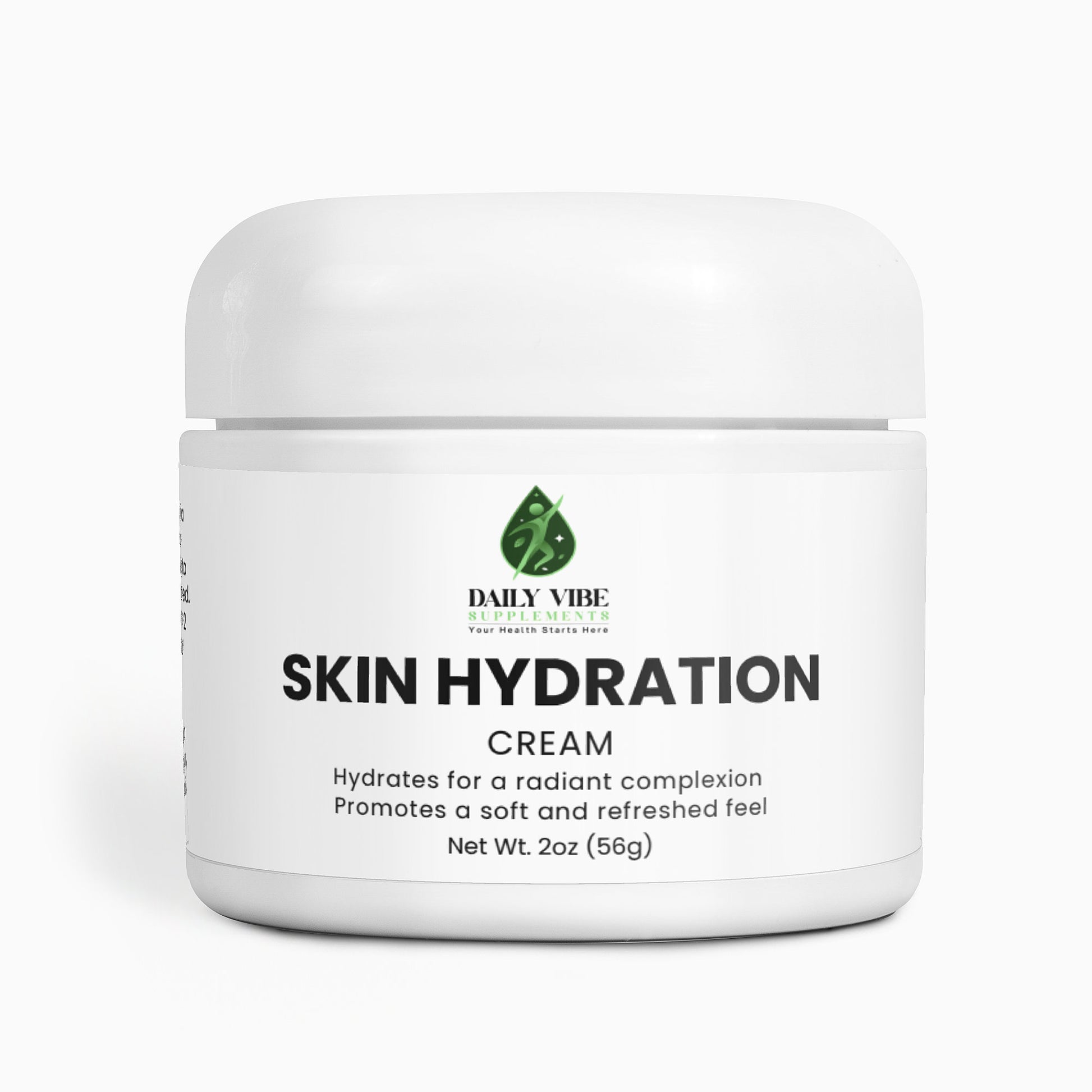 Jar of Daily Vibe Skin Hydration Cream on a white background