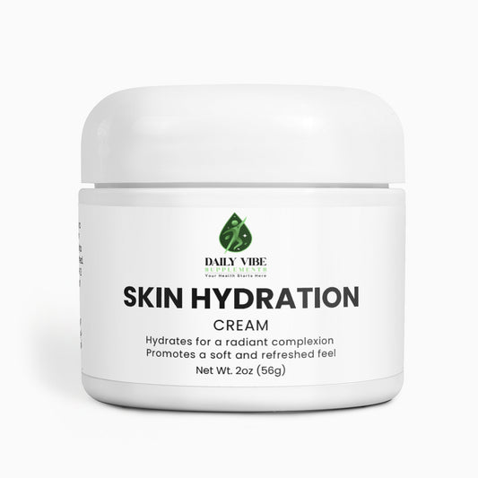 Jar of Daily Vibe Skin Hydration Cream on a white background